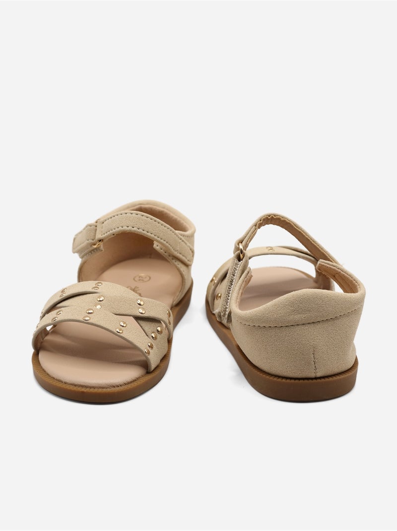 Sandali con chiusura a velcro Beige - Kiabi