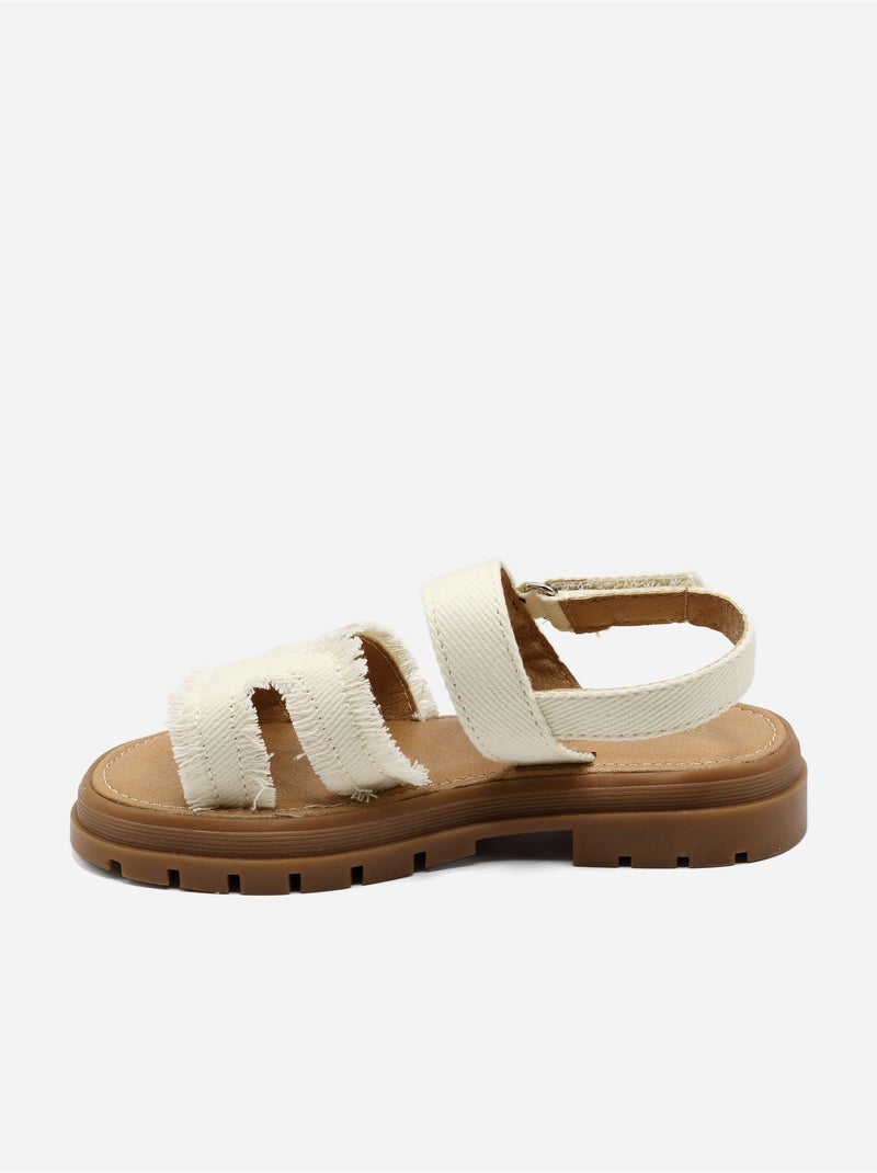 Sandali con chiusura a velcro Beige - Kiabi
