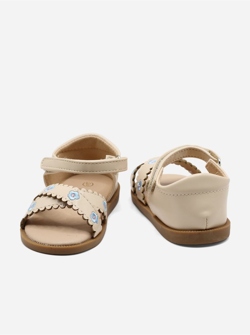 Sandali con chiusura a velcro Beige - Kiabi