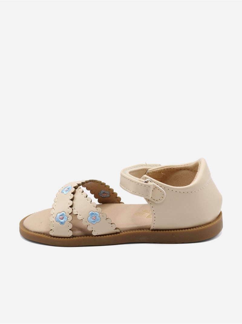 Sandali con chiusura a velcro Beige - Kiabi