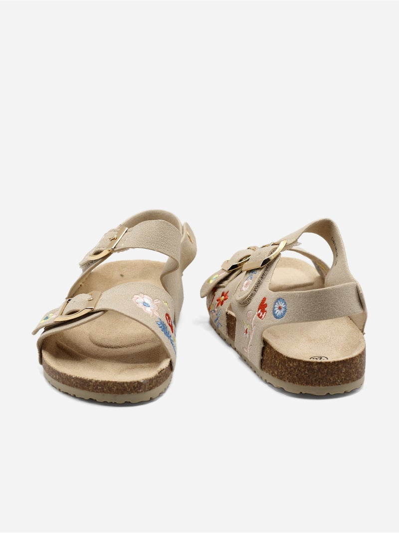 Sandali con chiusura a velcro Beige - Kiabi