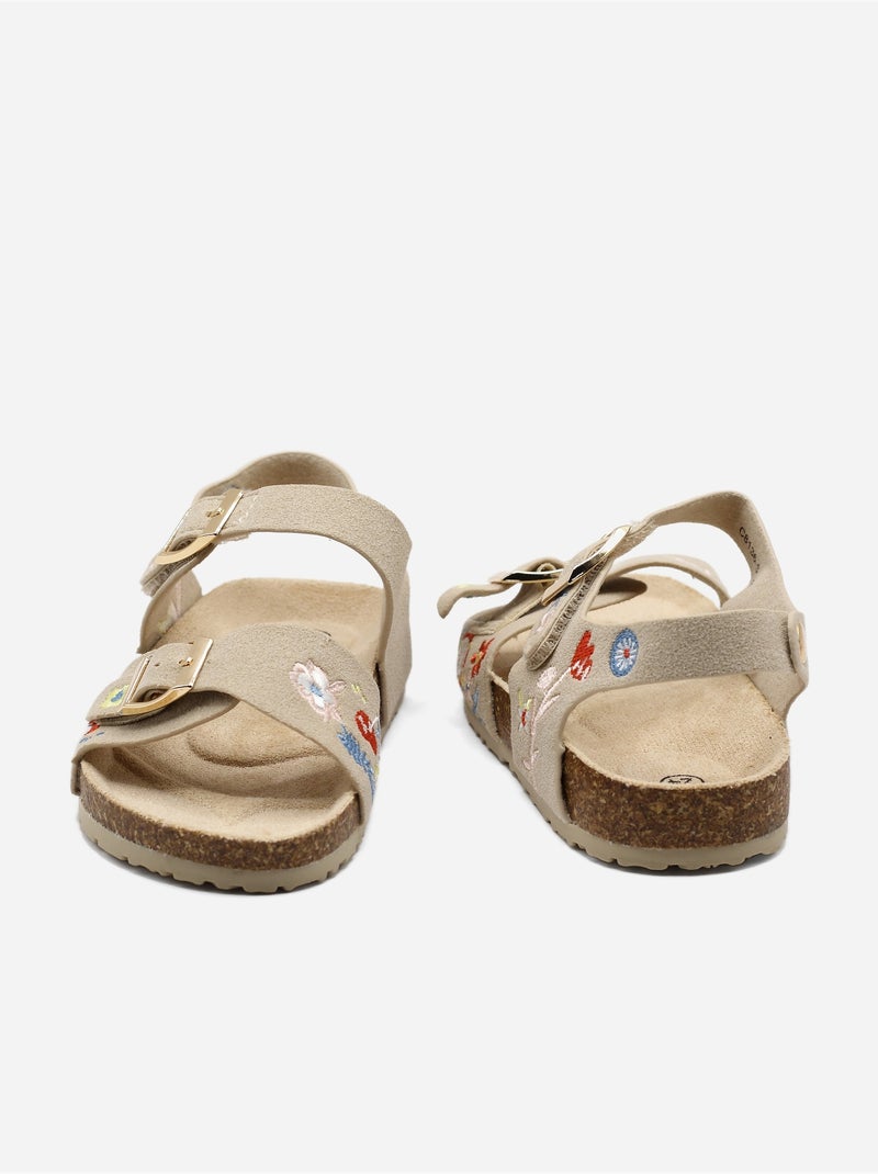 Sandali con chiusura a velcro Beige - Kiabi