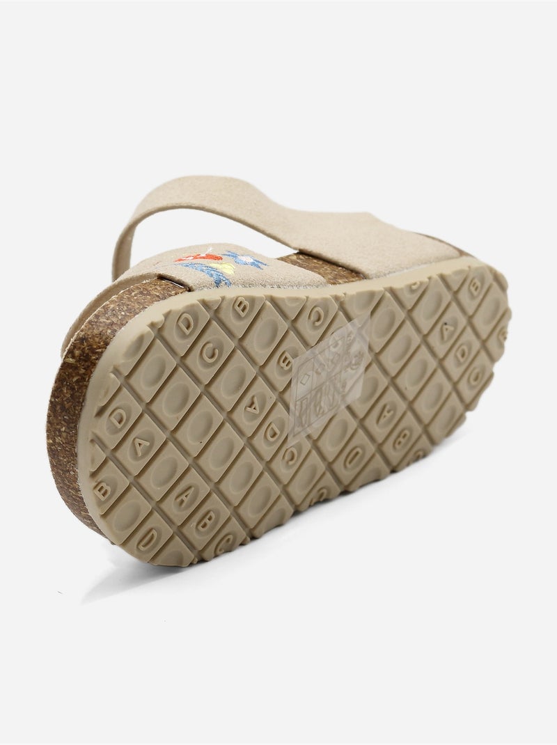 Sandali con chiusura a velcro Beige - Kiabi