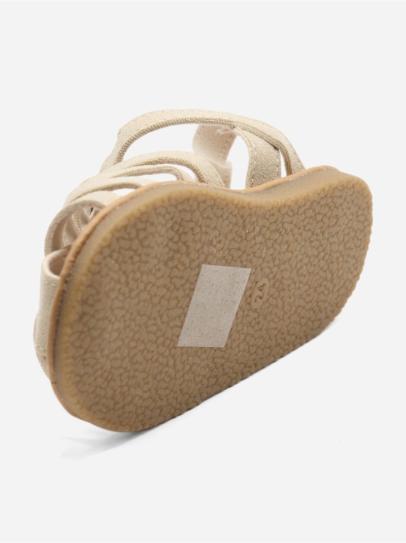 Sandali con chiusura a velcro Beige - Kiabi