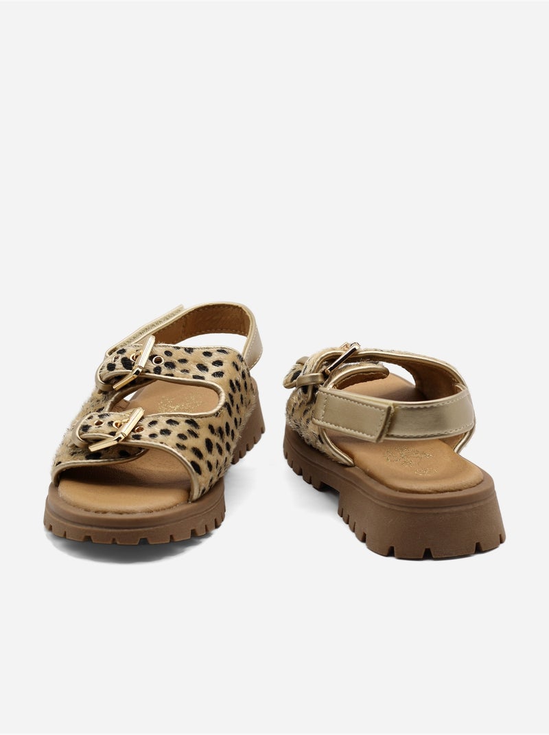Sandali con chiusura a velcro Beige/Nero - Kiabi