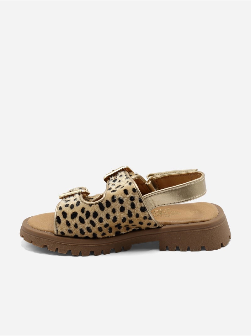 Sandali con chiusura a velcro Beige/Nero - Kiabi