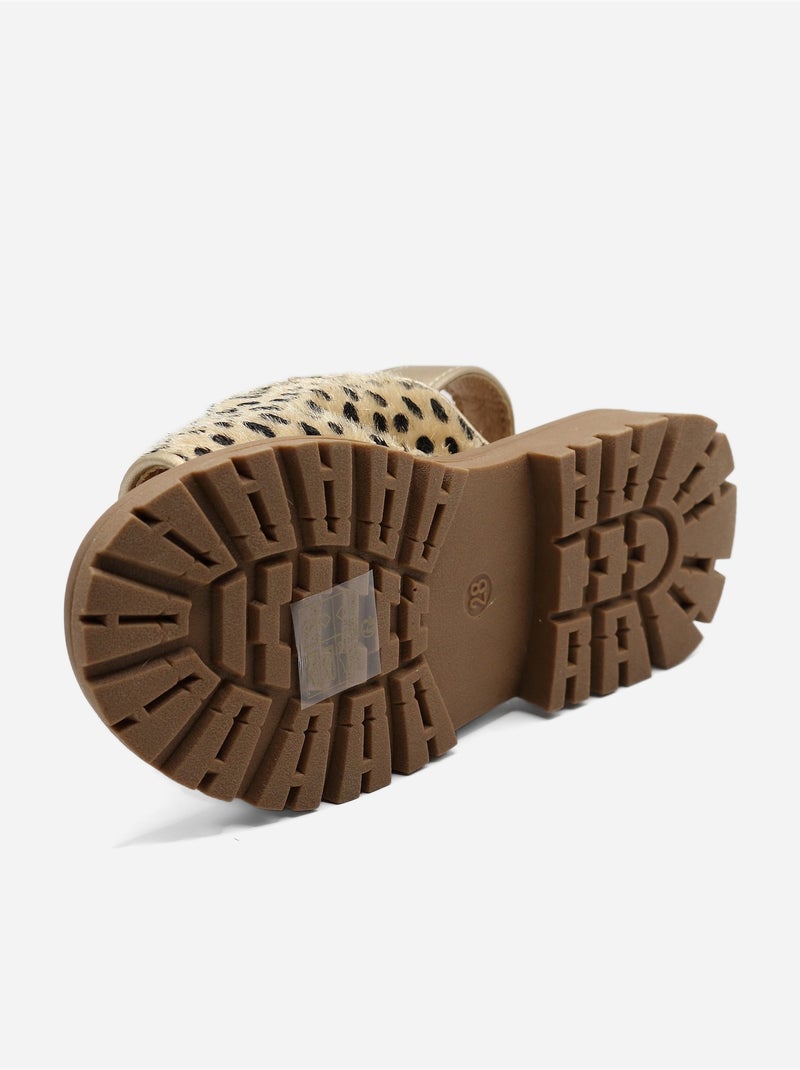 Sandali con chiusura a velcro Beige/Nero - Kiabi