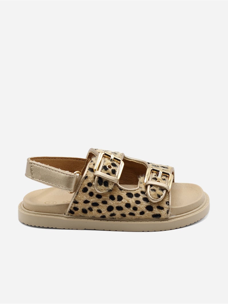 Sandali con chiusura a velcro Beige/Nero - Kiabi