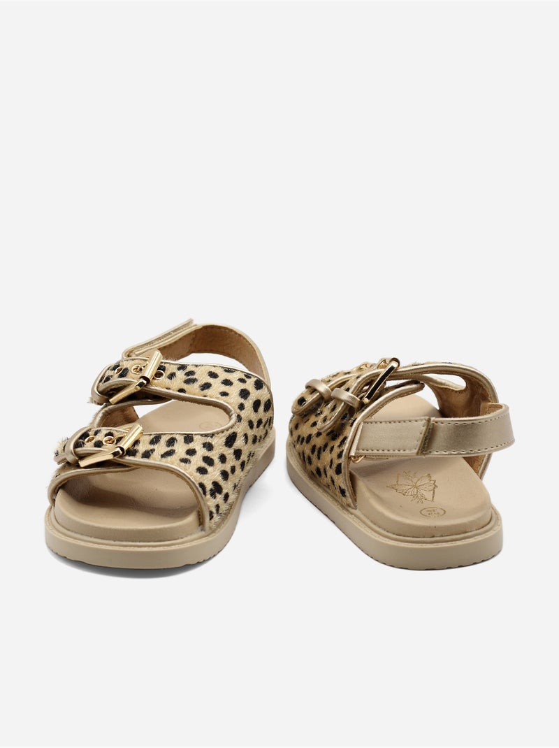 Sandali con chiusura a velcro Beige/Nero - Kiabi