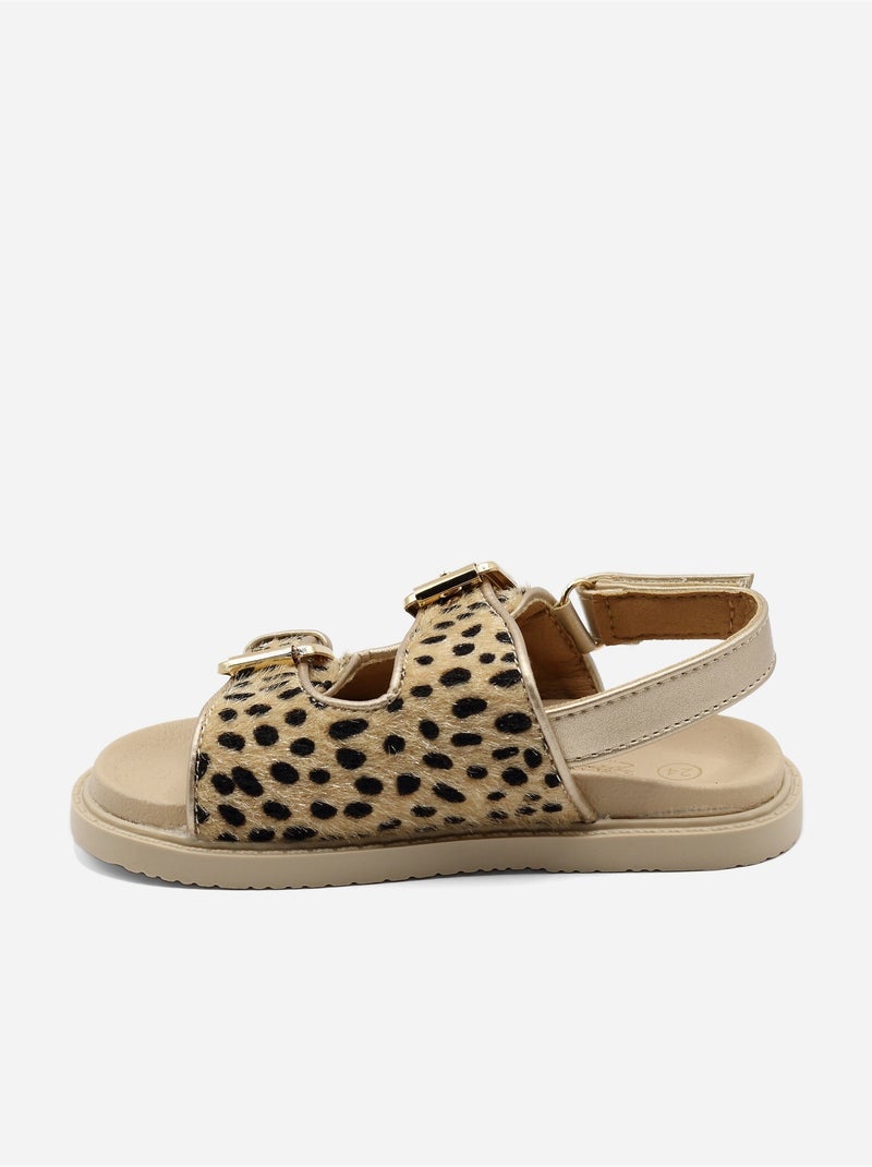 Sandali con chiusura a velcro Beige/Nero - Kiabi