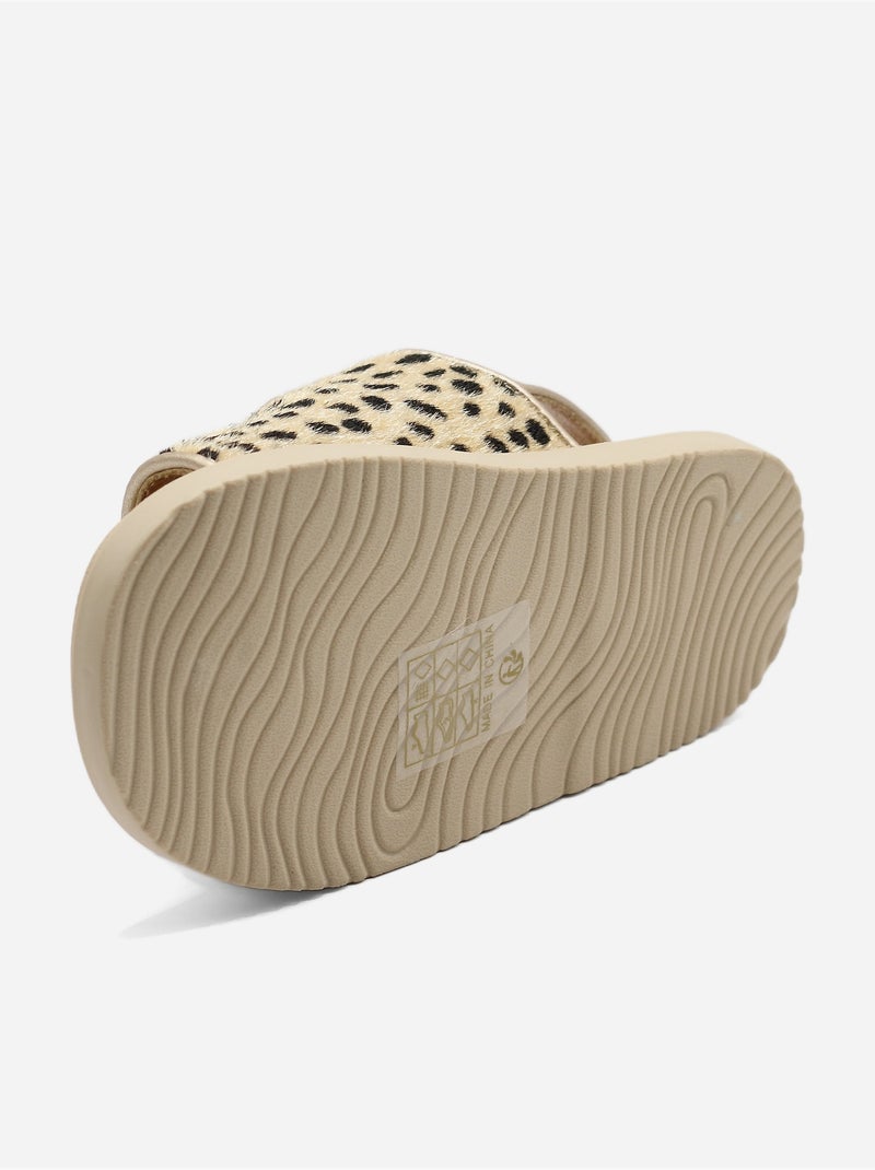 Sandali con chiusura a velcro Beige/Nero - Kiabi