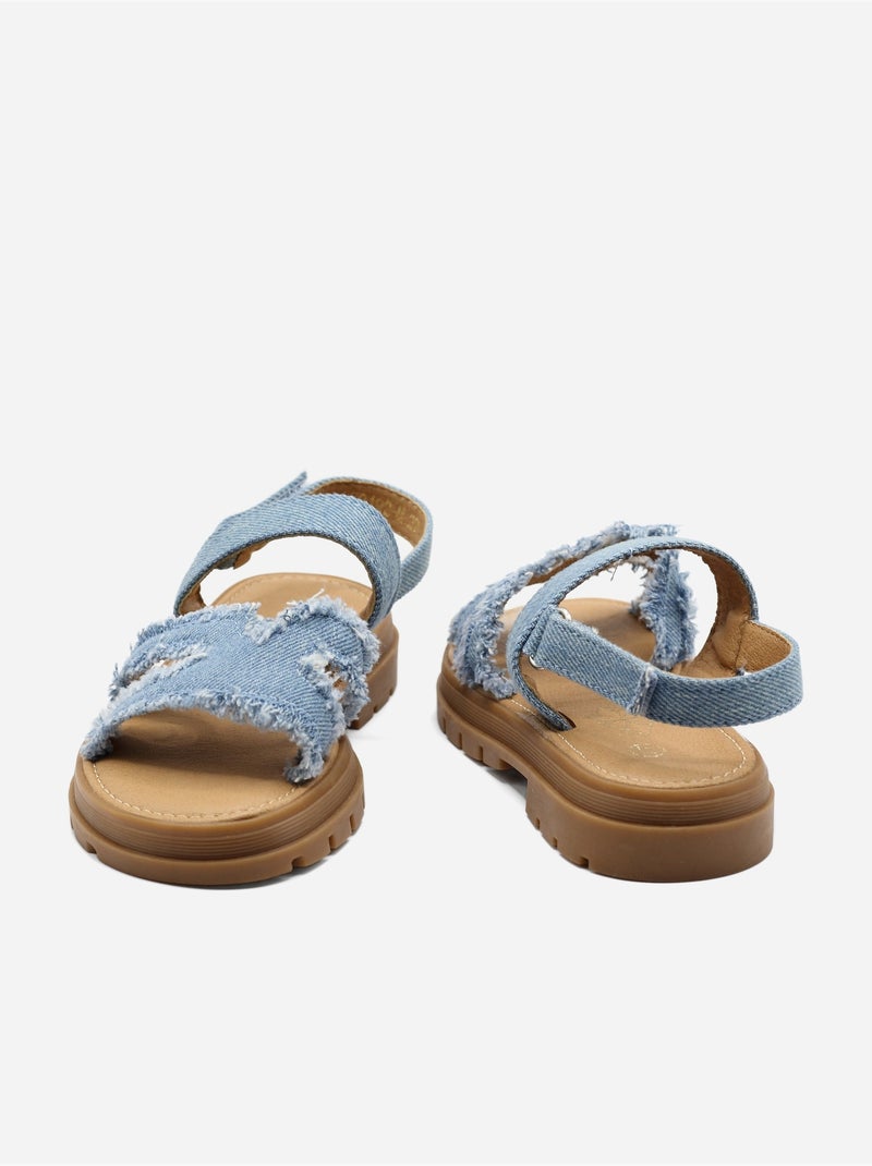 Sandali con chiusura a velcro Blu chiaro - Kiabi