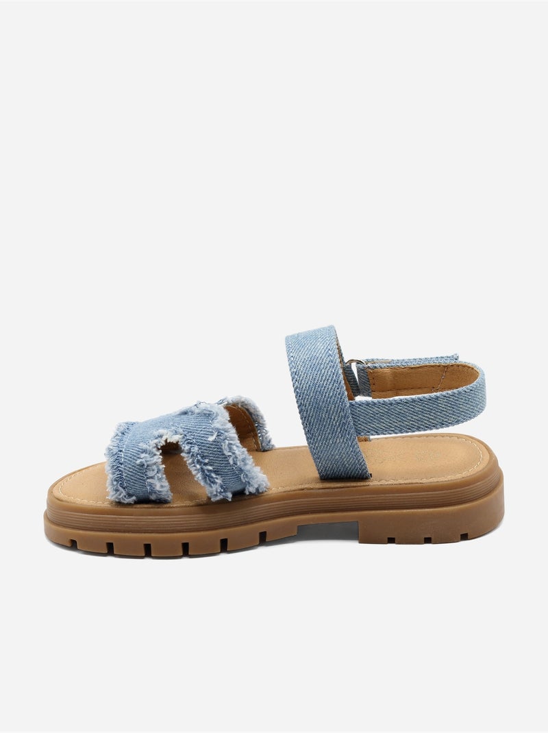 Sandali con chiusura a velcro Blu chiaro - Kiabi