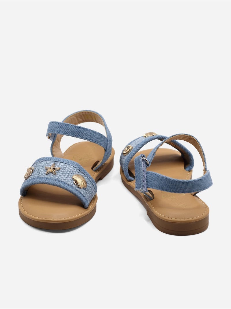 Sandali con chiusura a velcro Blu - Kiabi