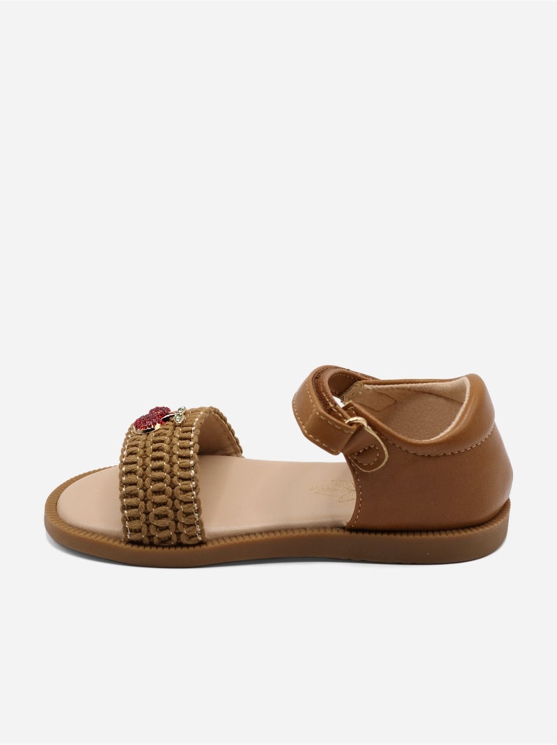 Sandali con chiusura a velcro Cammello - Kiabi