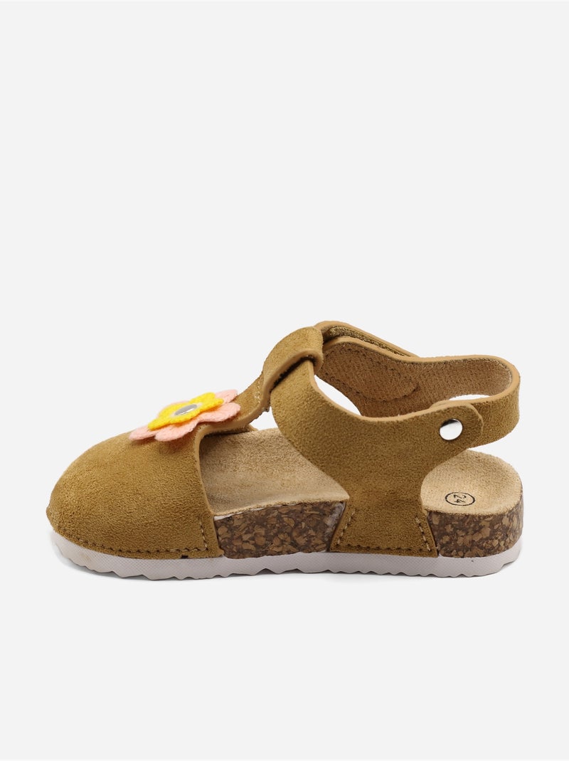 Sandali con chiusura a velcro Cammello - Kiabi