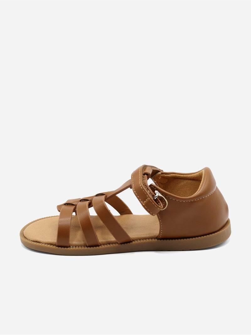 Sandali con chiusura a velcro Cammello - Kiabi