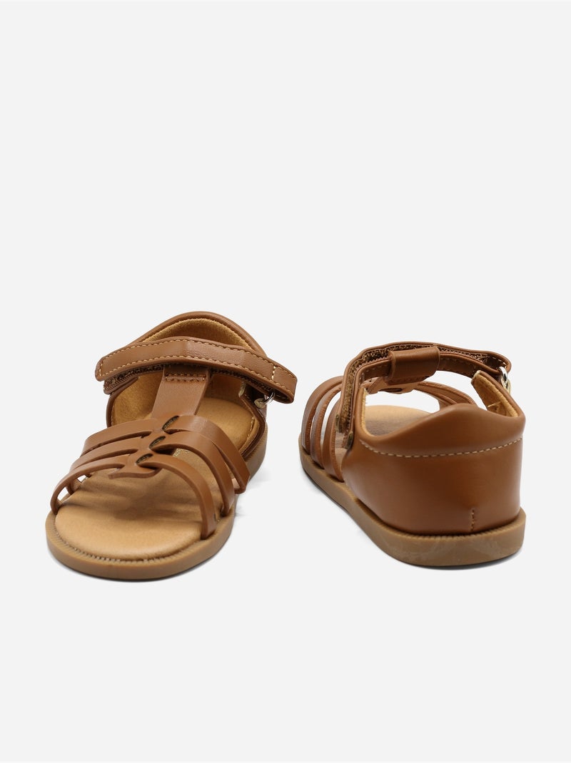 Sandali con chiusura a velcro Cammello - Kiabi