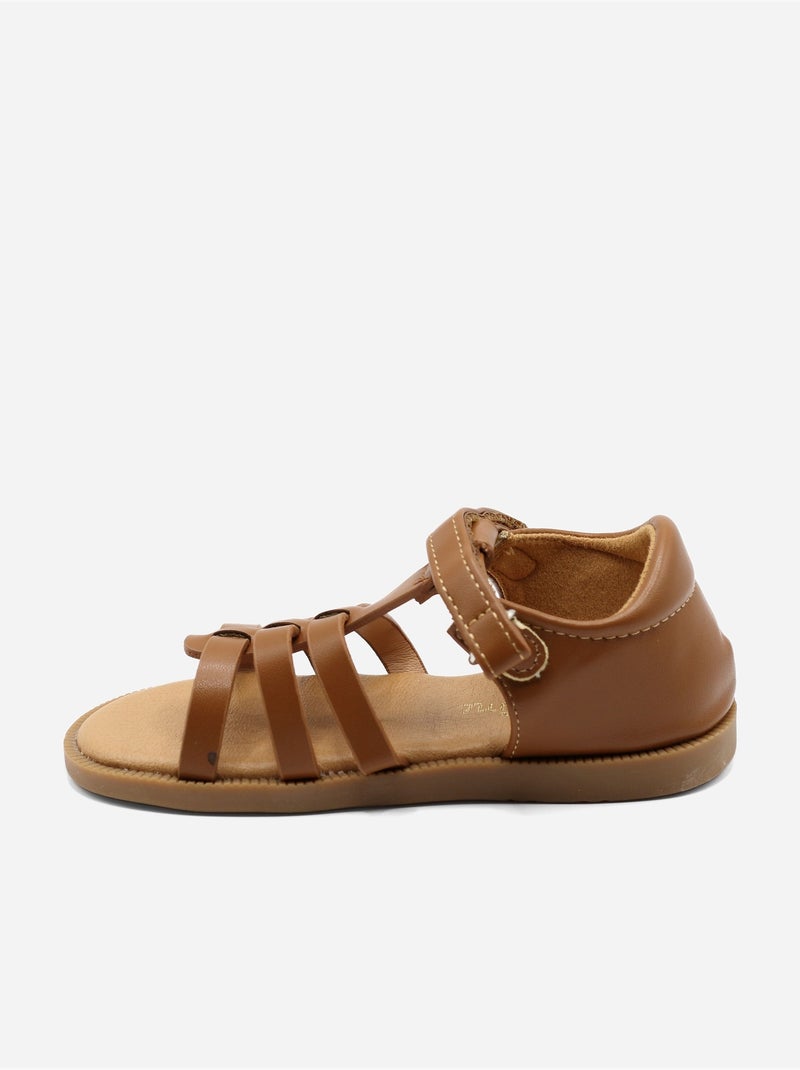 Sandali con chiusura a velcro Cammello - Kiabi