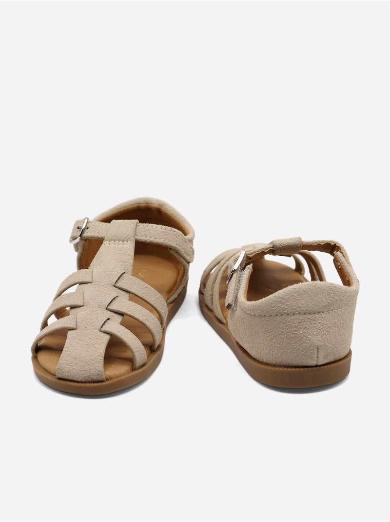 Sandali con chiusura a velcro Crema - Kiabi