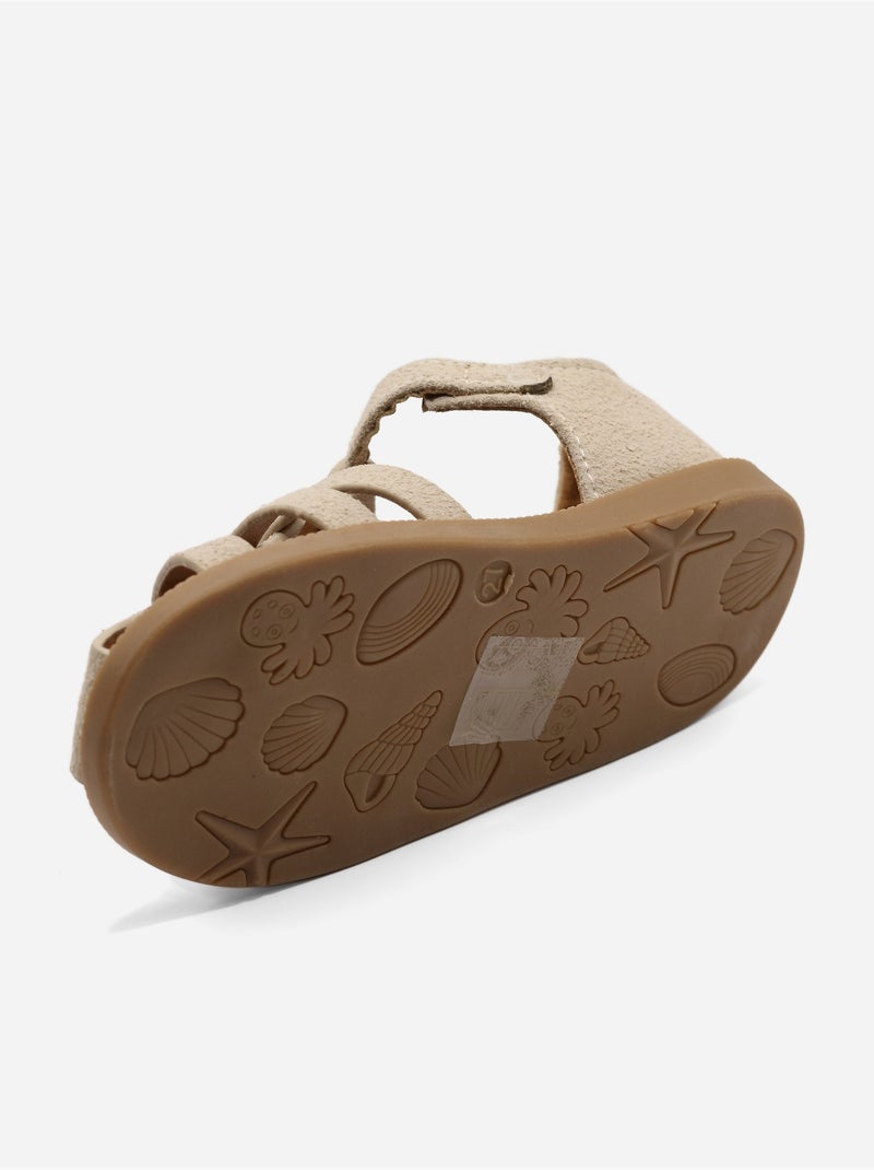 Sandali con chiusura a velcro Crema - Kiabi