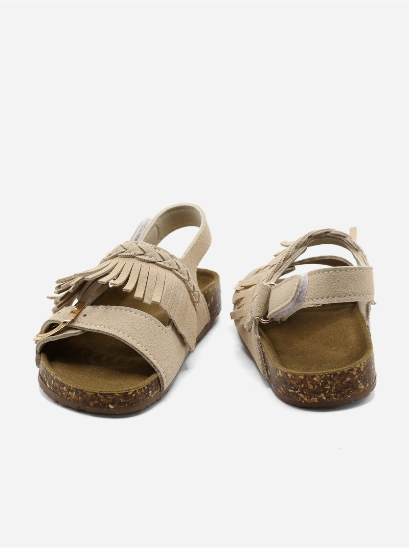 Sandali con chiusura a velcro Crema - Kiabi