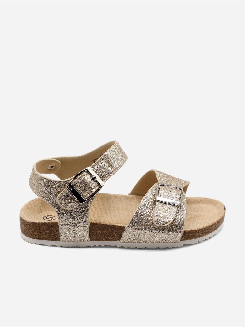 Sandali con chiusura a velcro Dorato/Oro - Kiabi