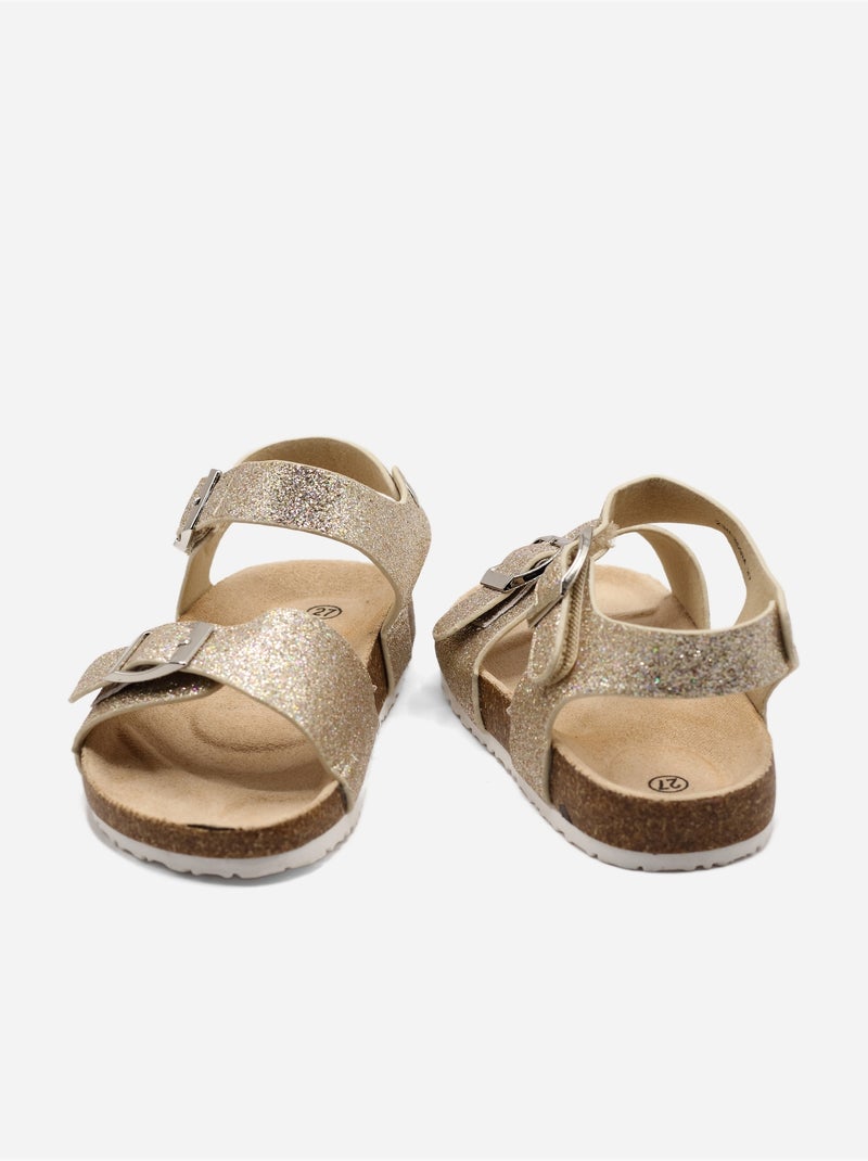 Sandali con chiusura a velcro Dorato/Oro - Kiabi
