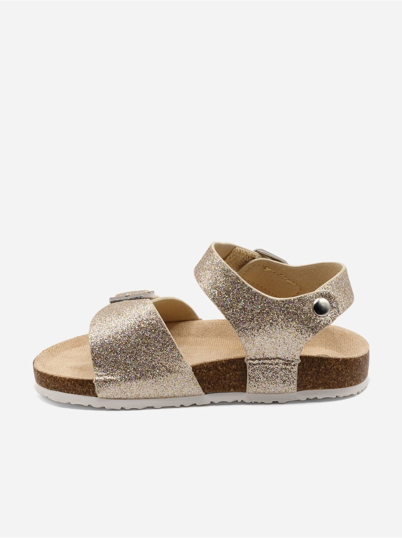Sandali con chiusura a velcro Dorato/Oro - Kiabi