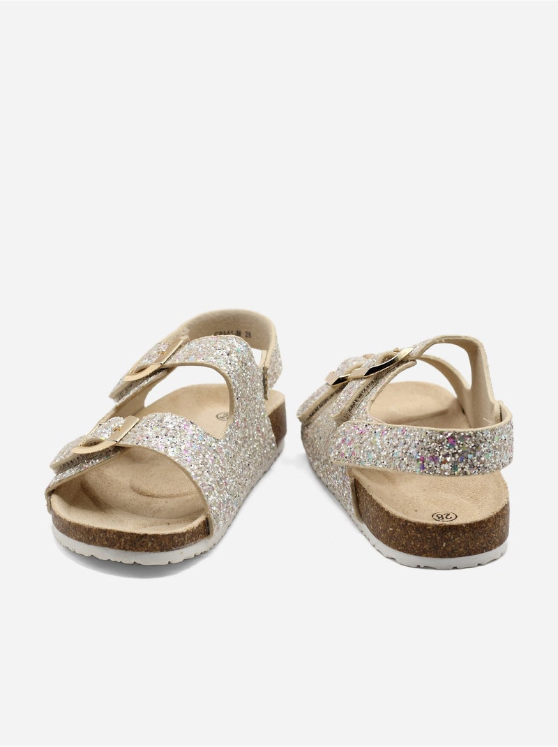 Sandali con chiusura a velcro Dorato/Oro - Kiabi