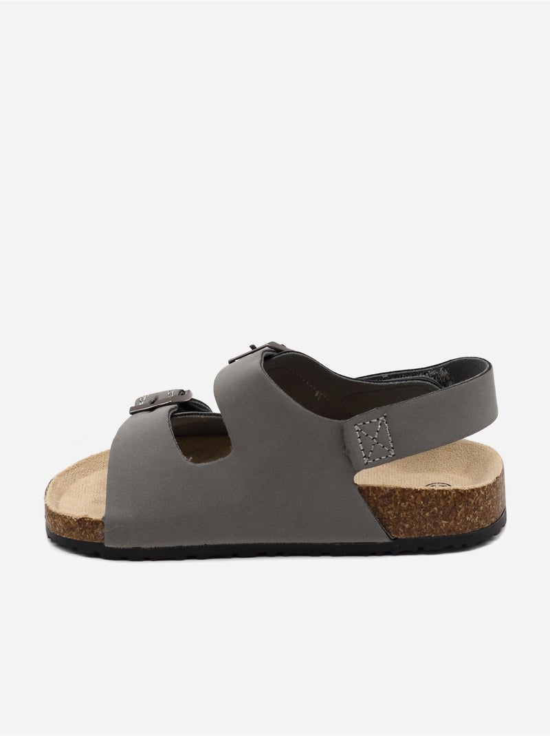 Sandali con chiusura a velcro Grigio - Kiabi