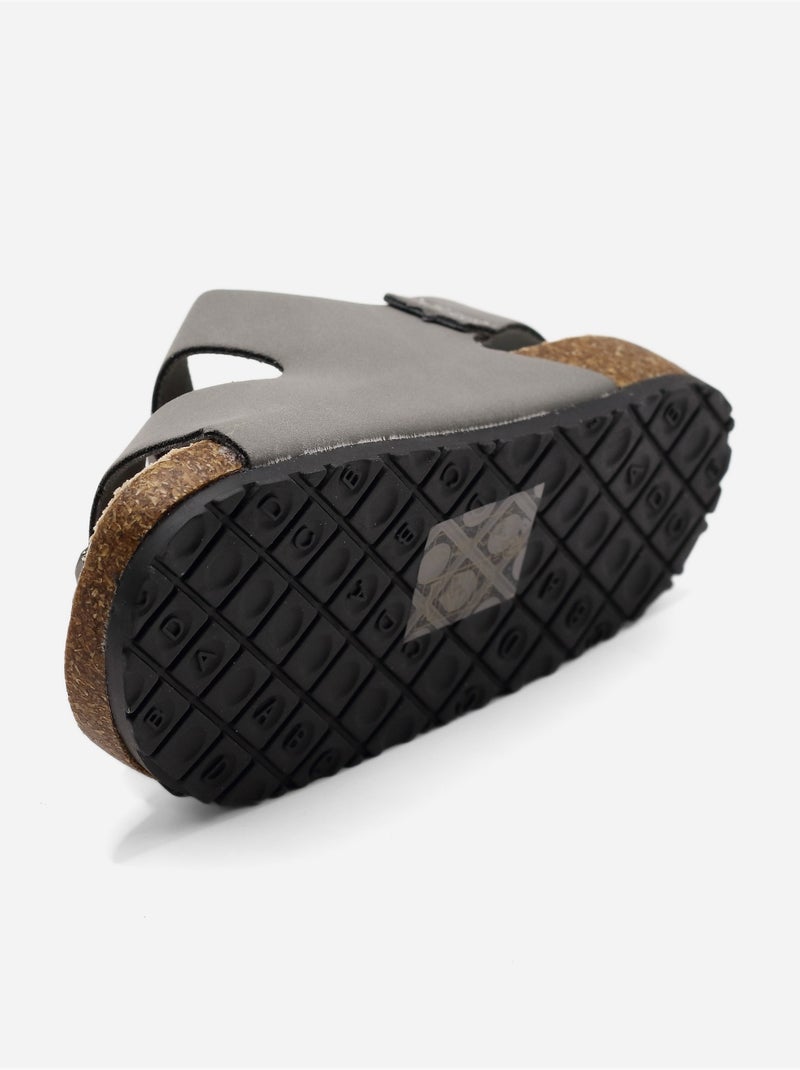 Sandali con chiusura a velcro Grigio - Kiabi