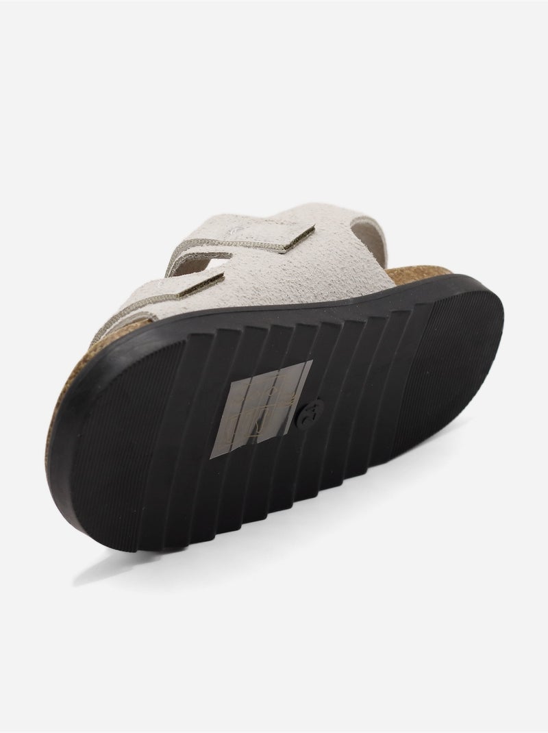 Sandali con chiusura a velcro Grigio - Kiabi
