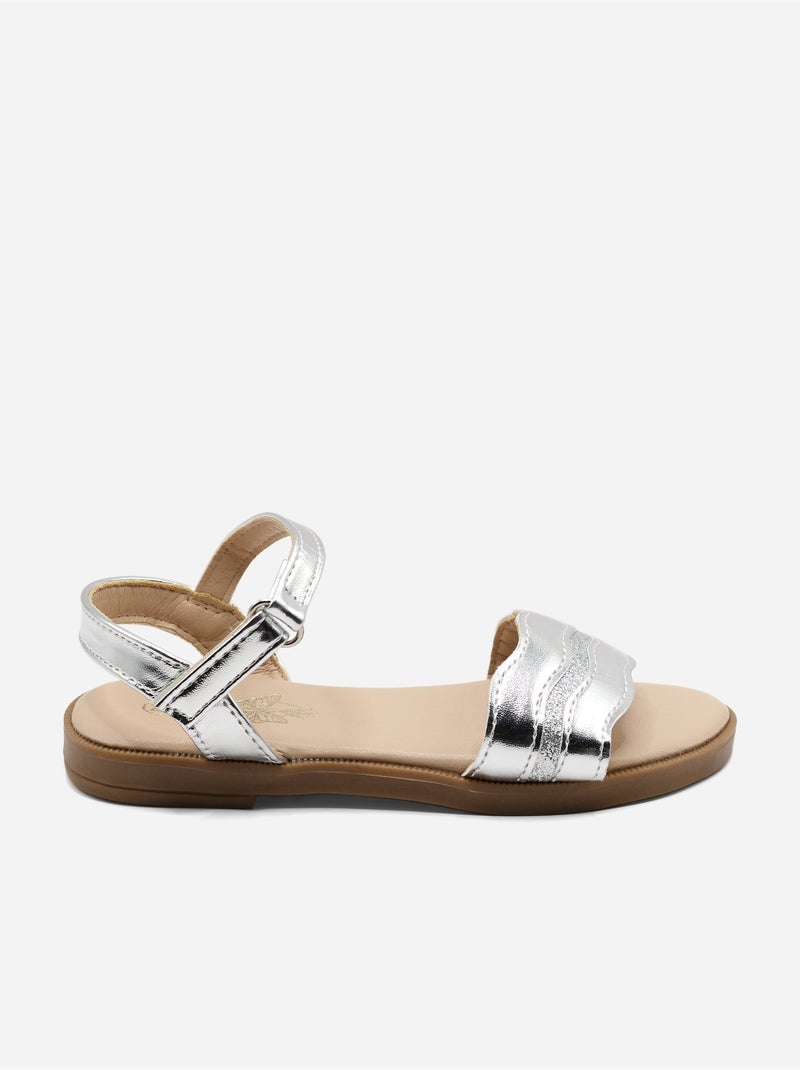Sandali con chiusura a velcro Grigio - Kiabi