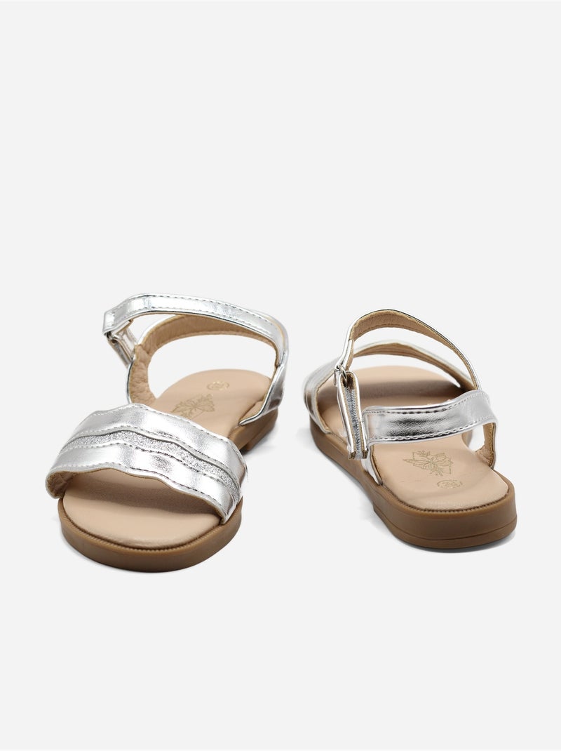 Sandali con chiusura a velcro Grigio - Kiabi