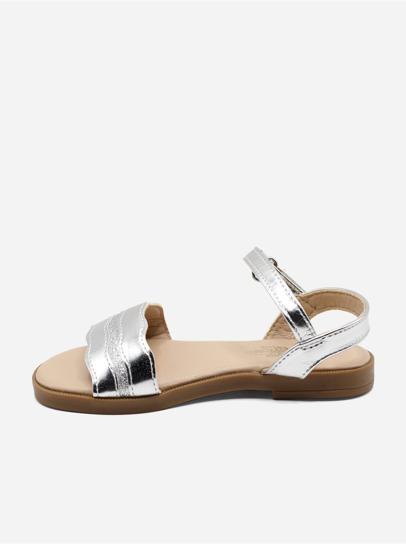 Sandali con chiusura a velcro Grigio - Kiabi