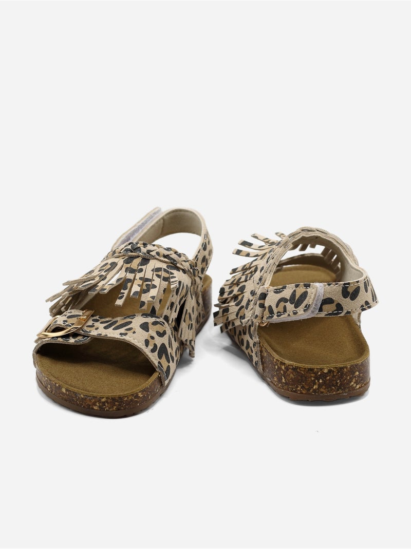 Sandali con chiusura a velcro Marrone avana - Kiabi
