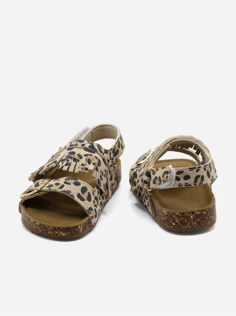 Sandali con chiusura a velcro Marrone avana - Kiabi