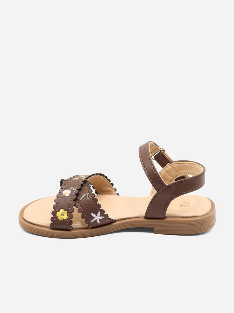 Sandali con chiusura a velcro Marrone - Kiabi