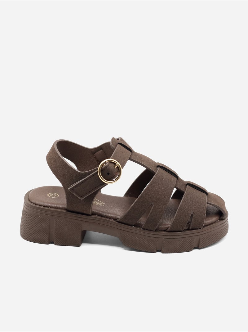 Sandali con chiusura a velcro Marrone - Kiabi