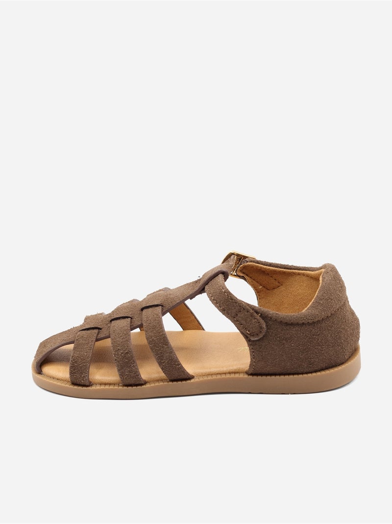 Sandali con chiusura a velcro Marrone - Kiabi