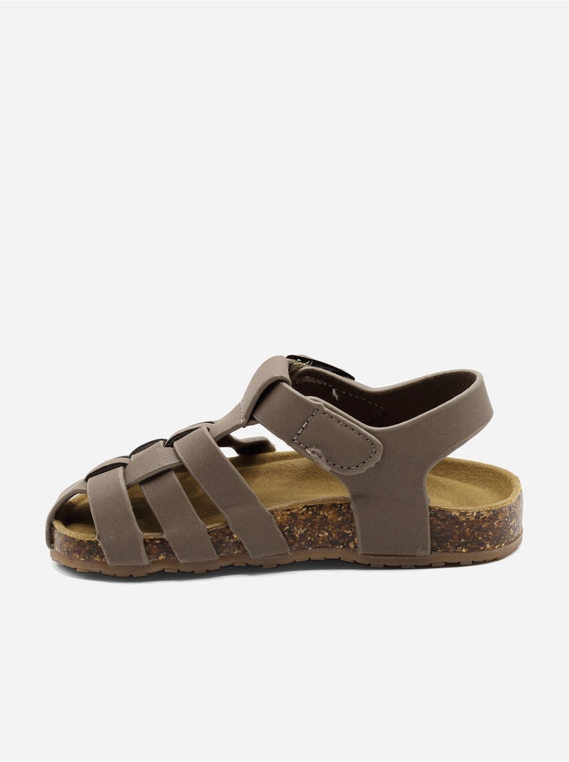 Sandali con chiusura a velcro Marrone - Kiabi
