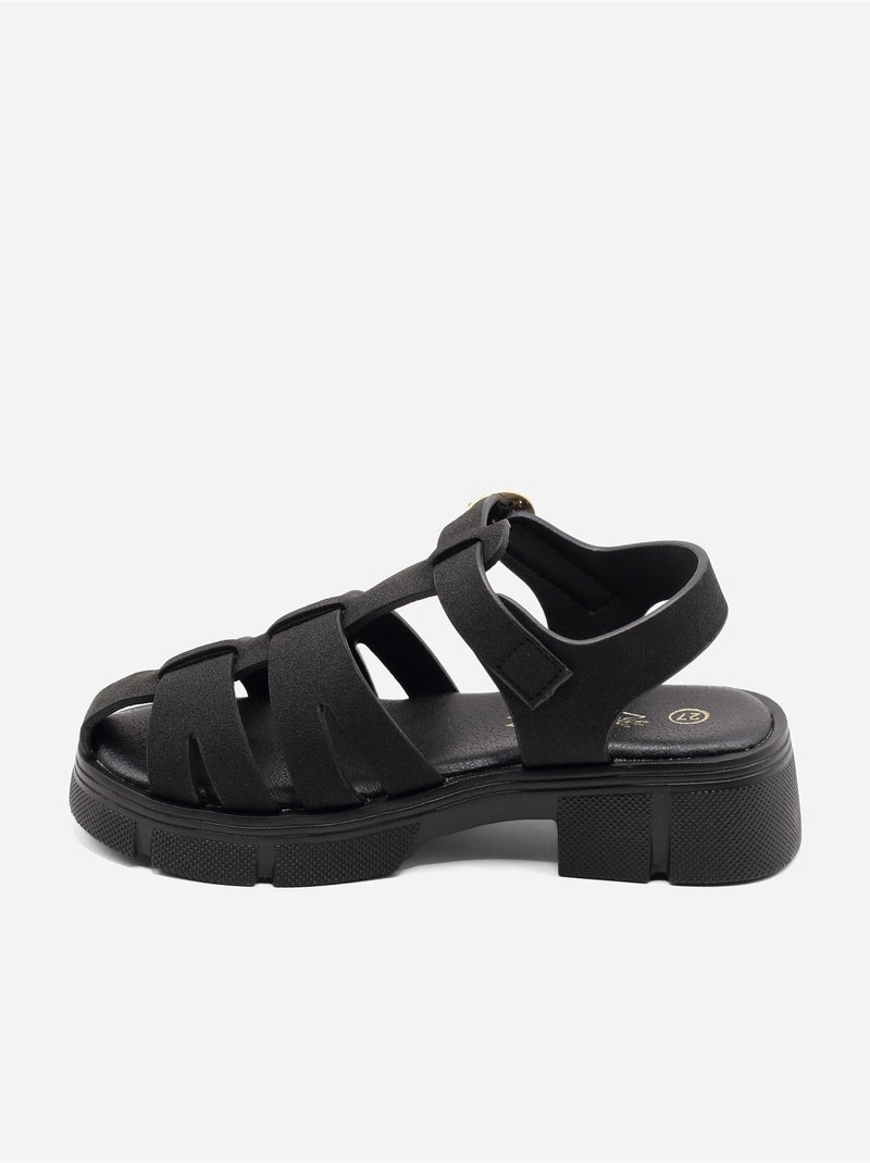 Sandali con chiusura a velcro Nero - Kiabi