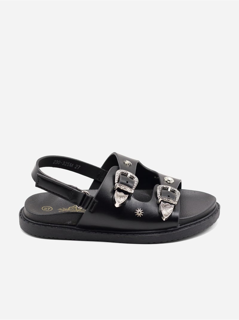 Sandali con chiusura a velcro Nero - Kiabi