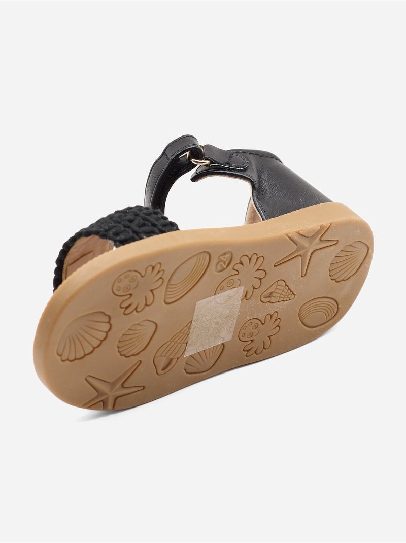 Sandali con chiusura a velcro Nero - Kiabi
