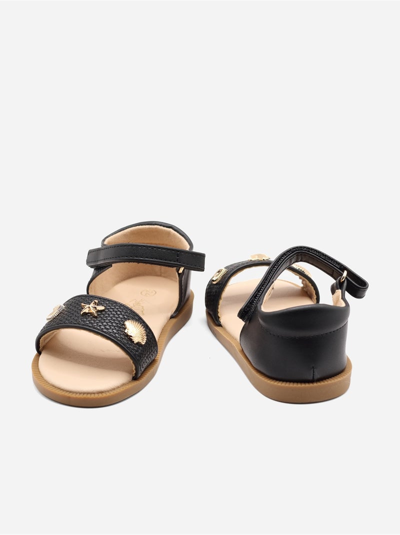 Sandali con chiusura a velcro Nero - Kiabi