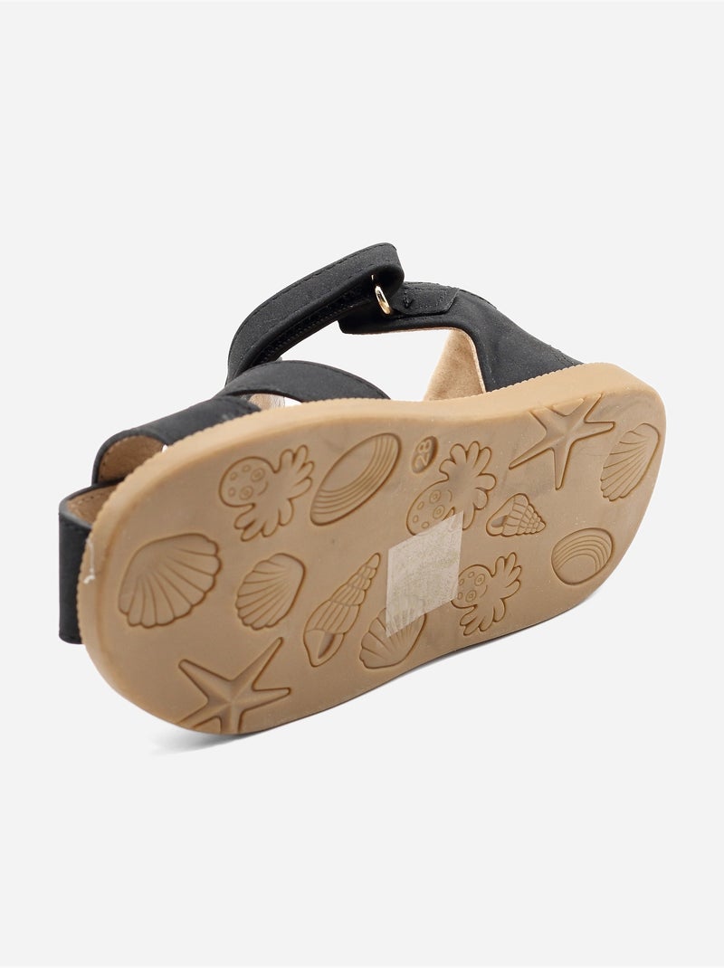 Sandali con chiusura a velcro Nero - Kiabi