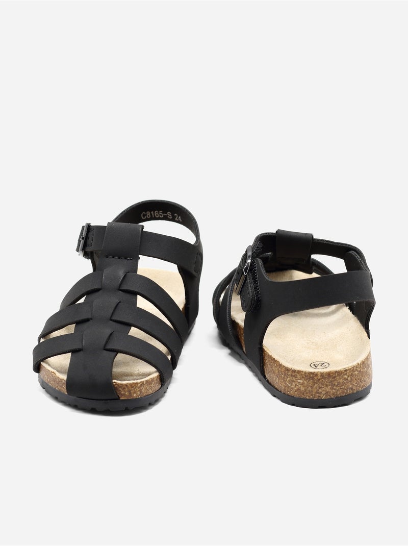 Sandali con chiusura a velcro Nero - Kiabi
