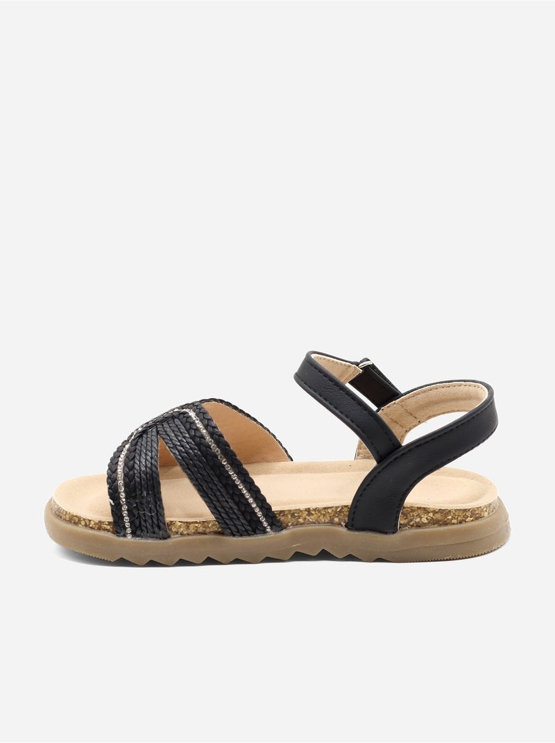Sandali con chiusura a velcro Nero - Kiabi