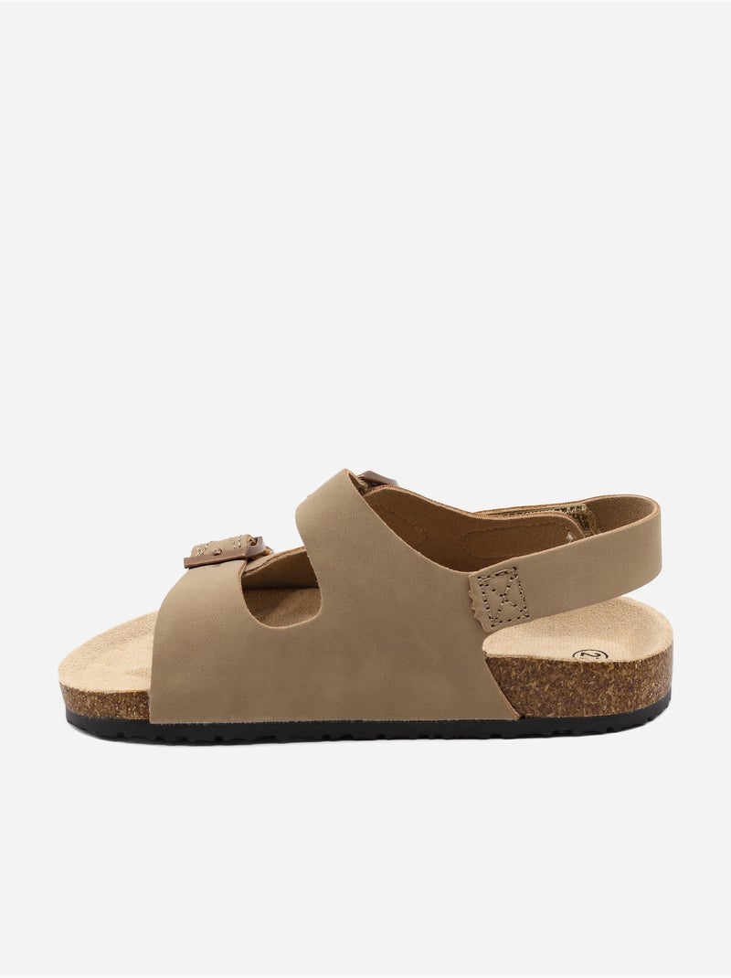 Sandali con chiusura a velcro Tortora - Kiabi